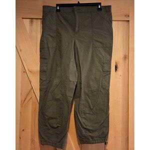 Social Standard by Sanctuary Women Plus sz XXL Capri Crop Cargo Pants Bungee